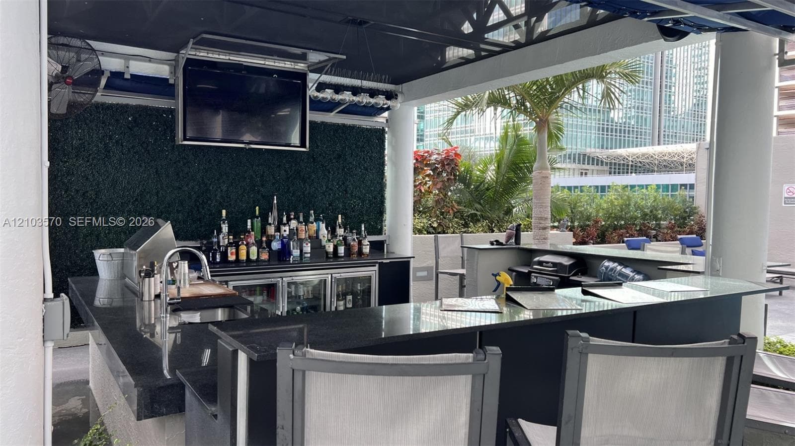 bar by pool