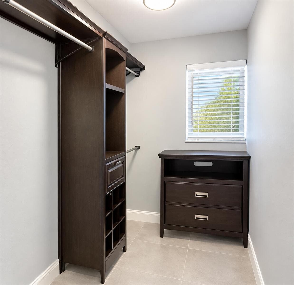 Modern Espresso Walk-In Closet