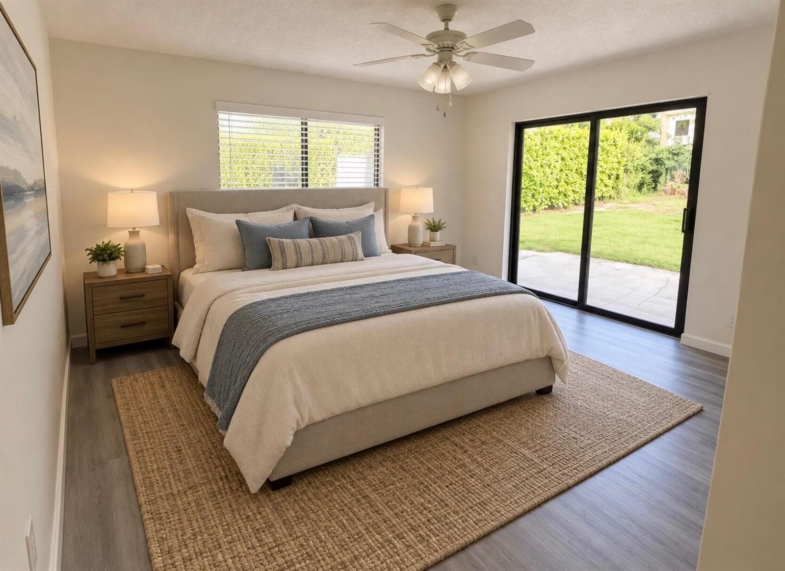 Primary bedroom virtually staged