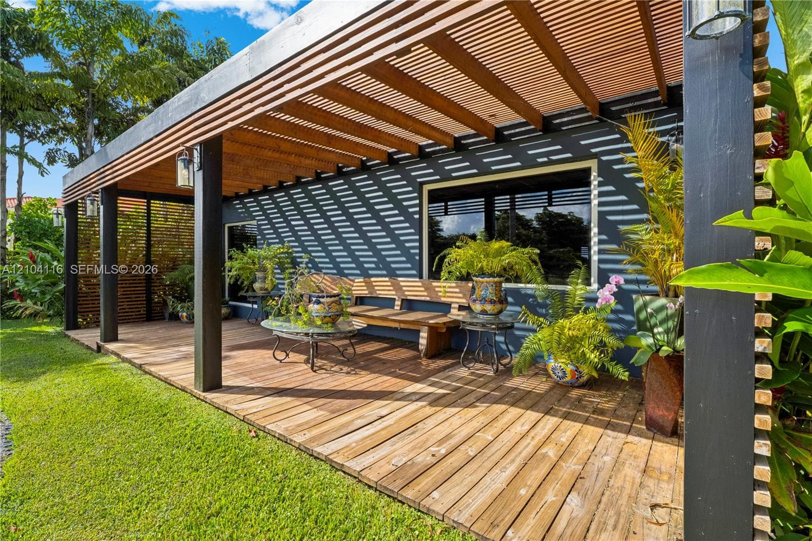 Deck off the Primary bedroom area.
