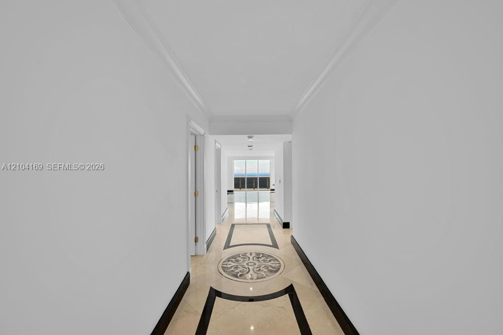 Apartment access hallway