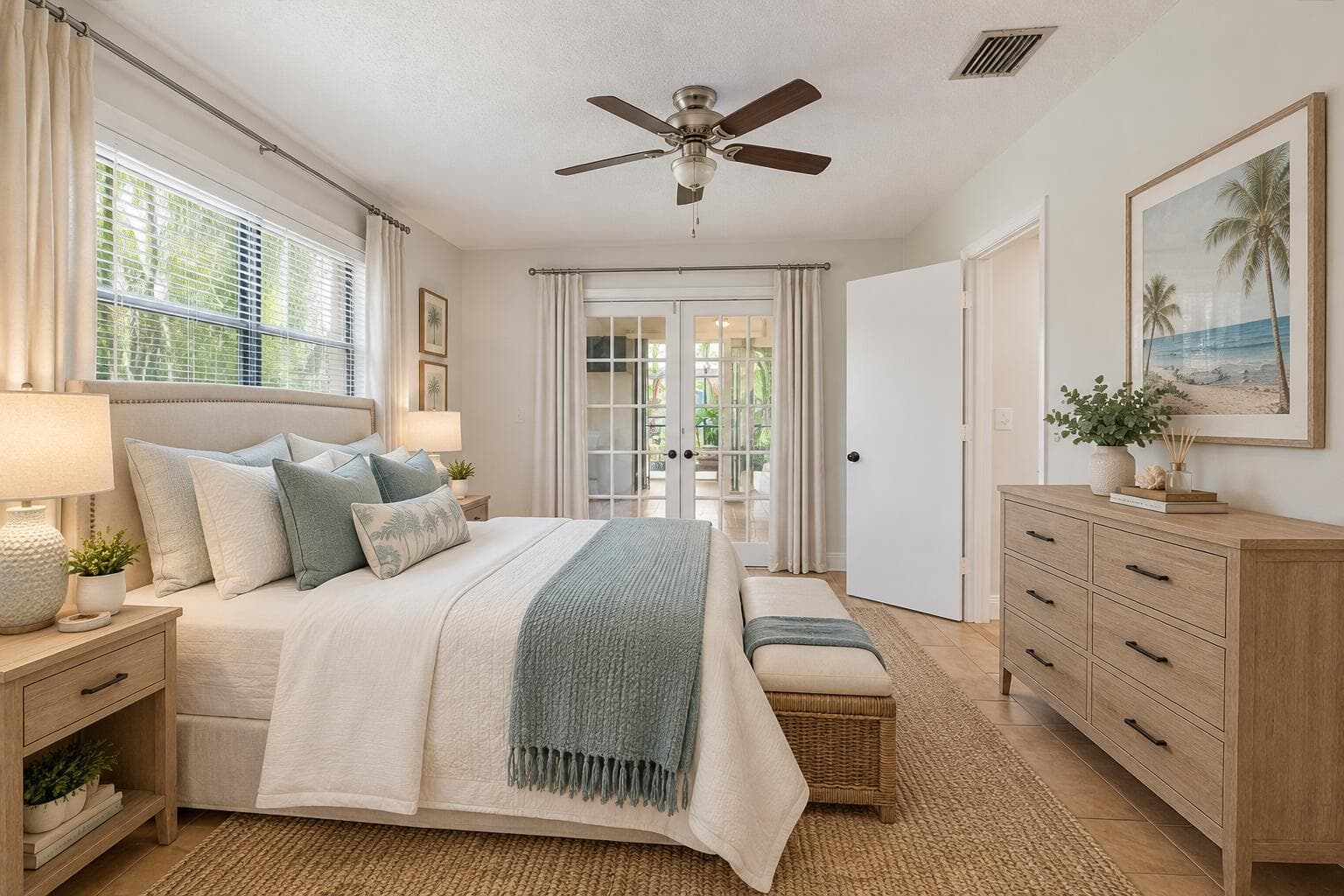 bedroom staged