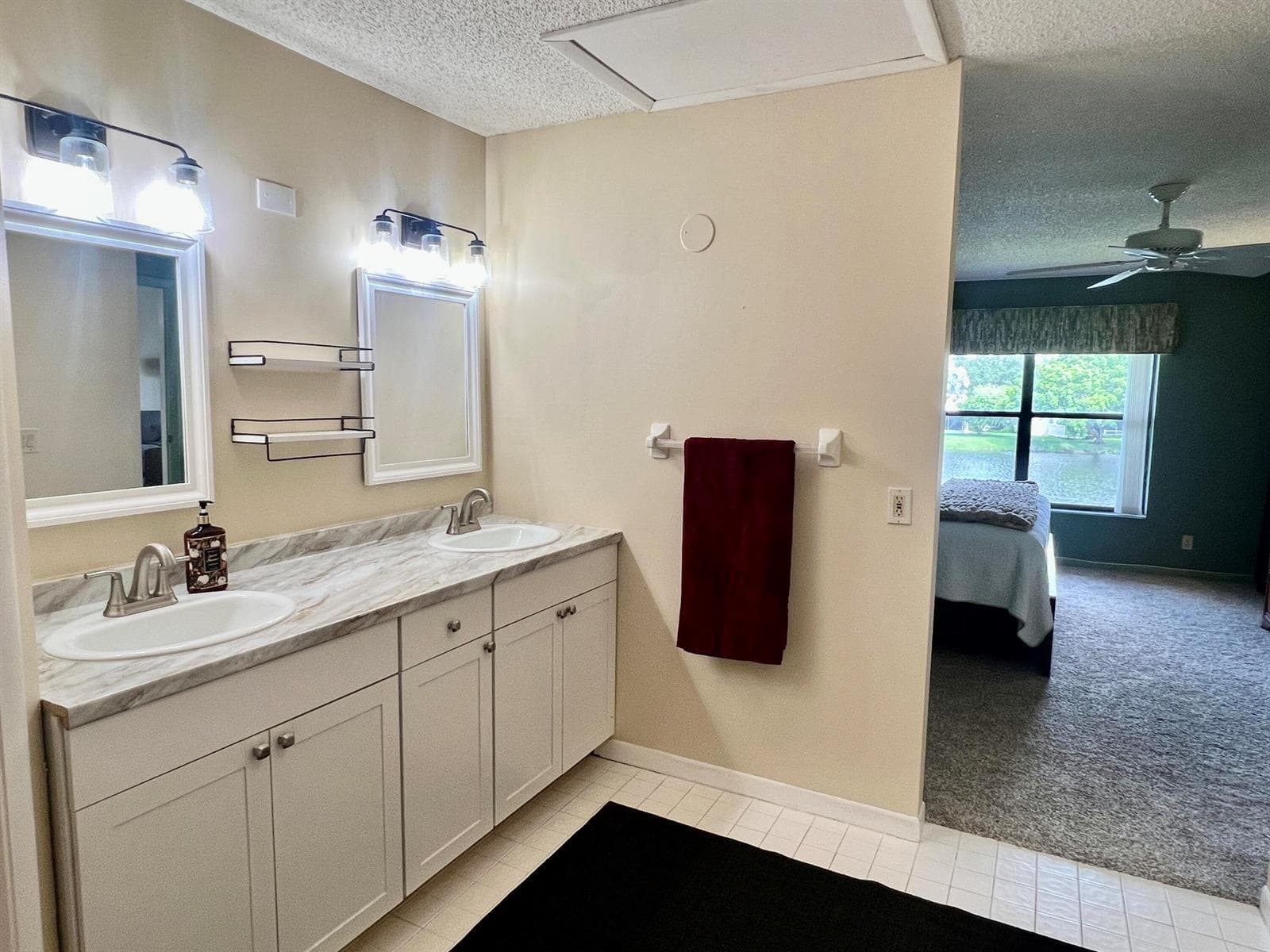 See the lake from the bathroom