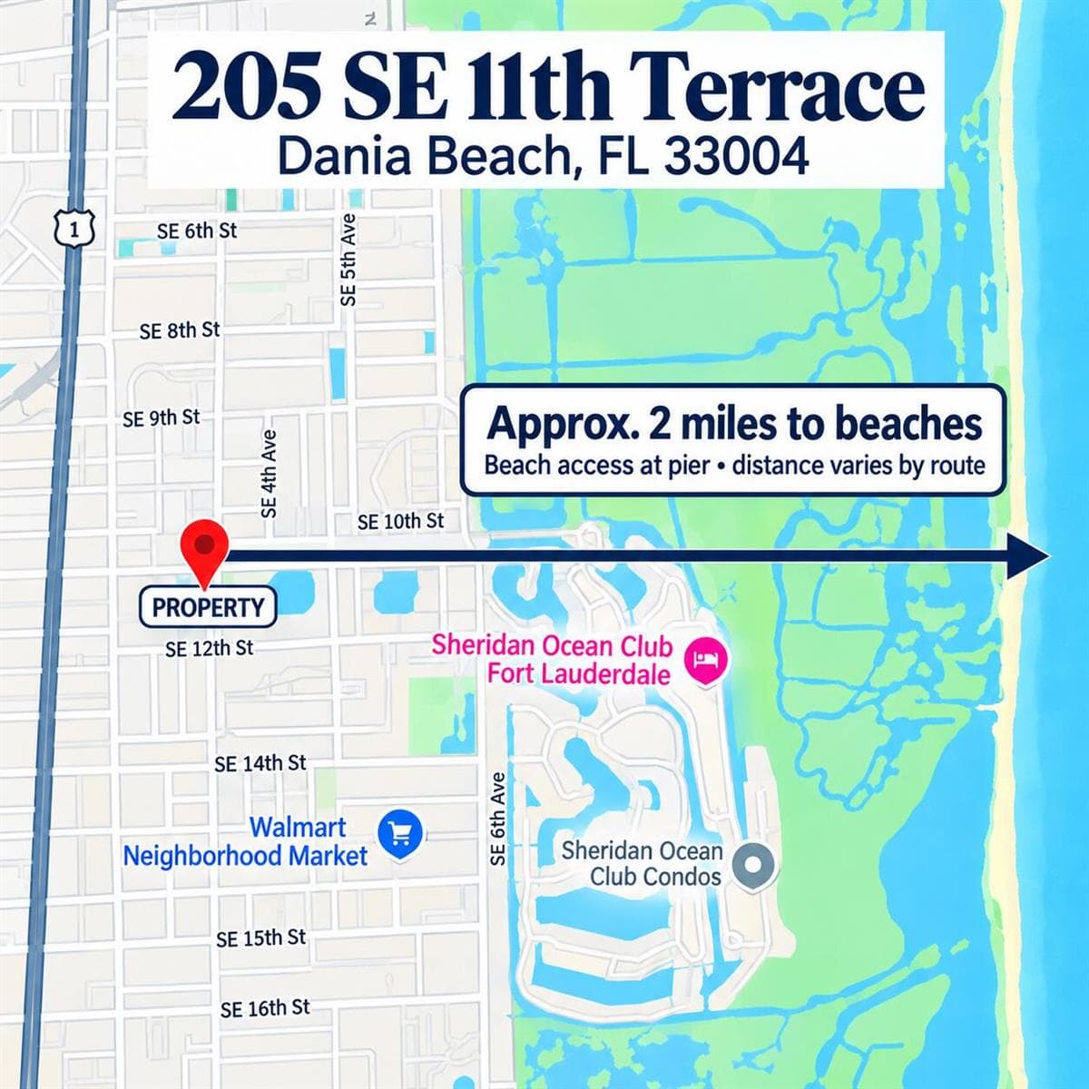 Dania Beach property map