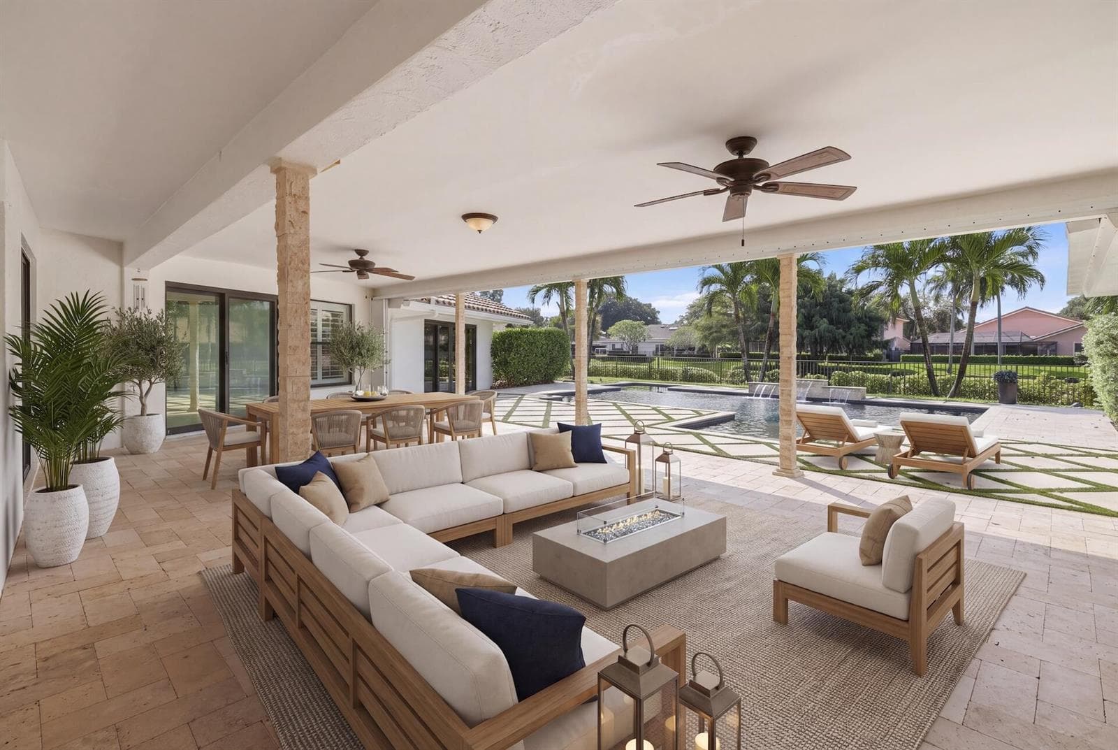Covered Patio Virtually Staged