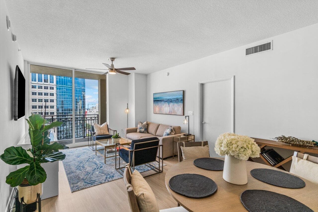 Fully Furnished Living & Dining Areas