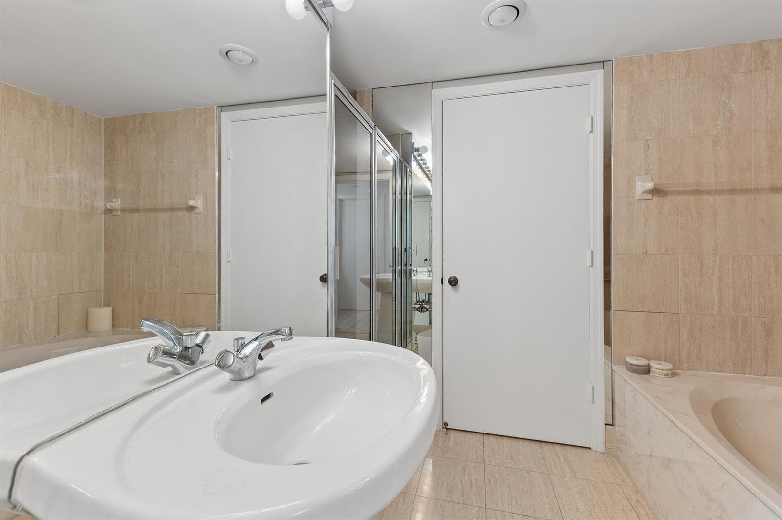 Master bathroom with tub