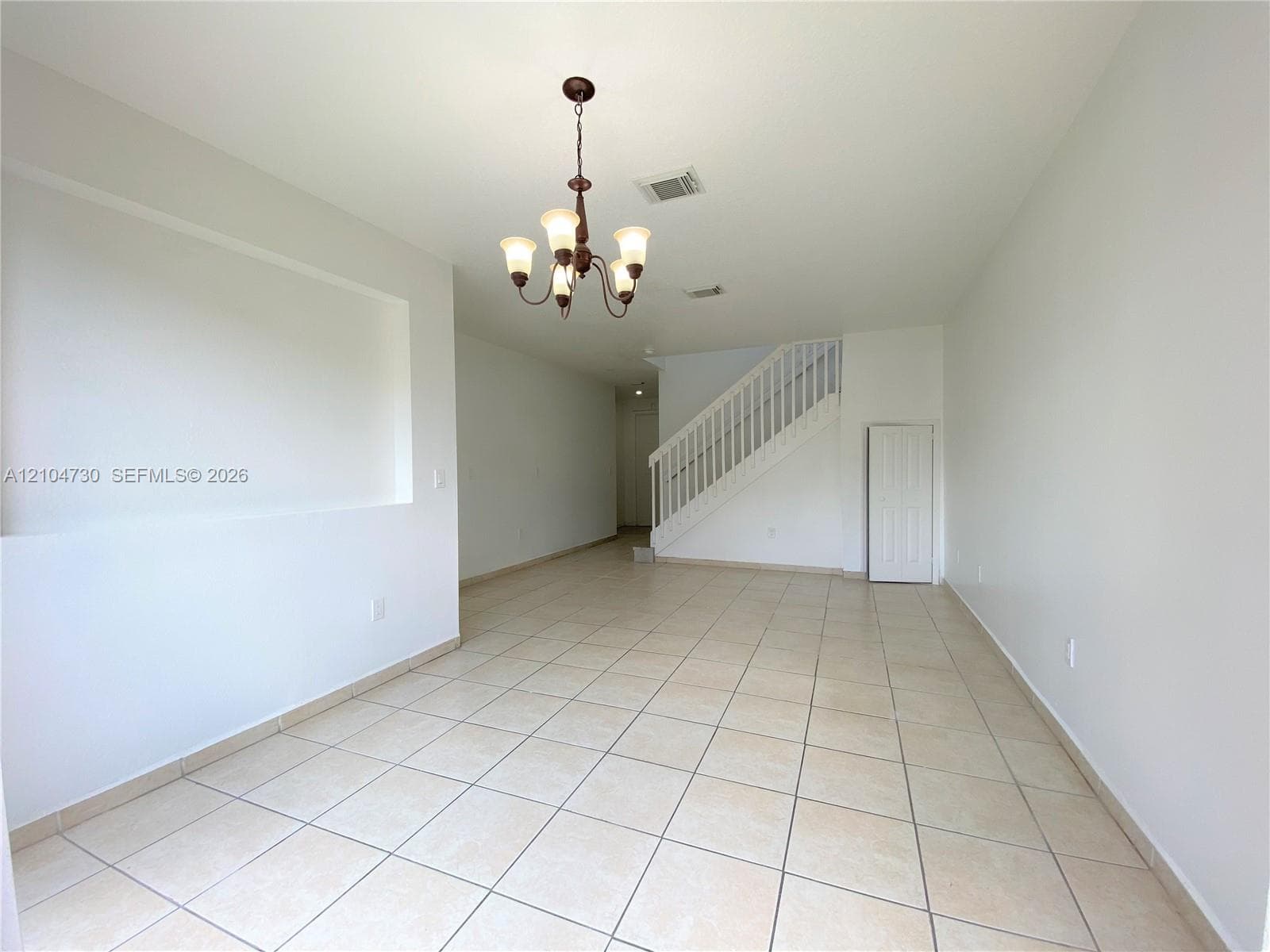Spacious living-dining space.