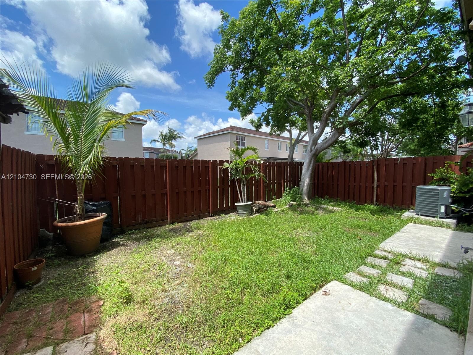 Private and enclosed patio.