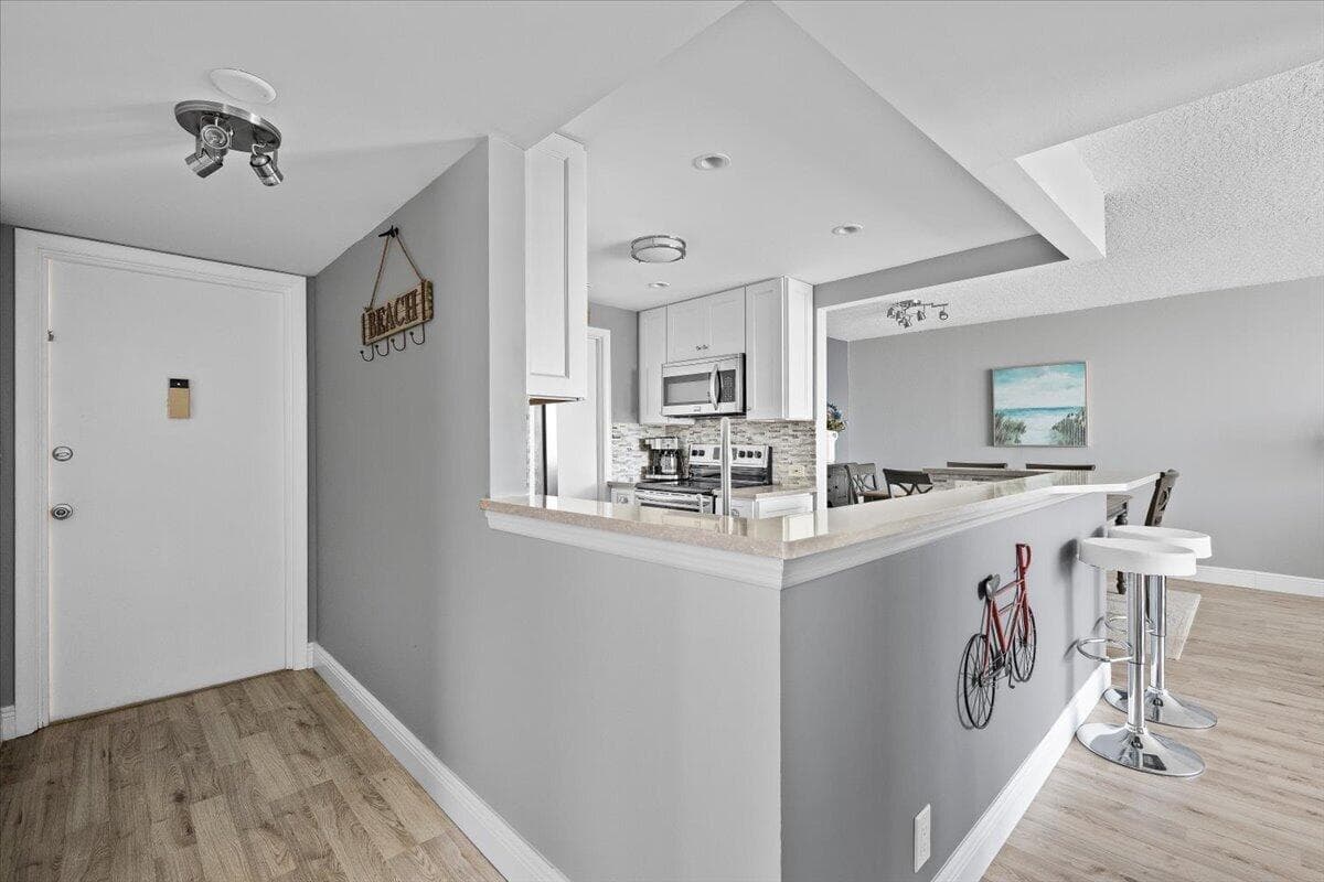 Front Door & Kitchen