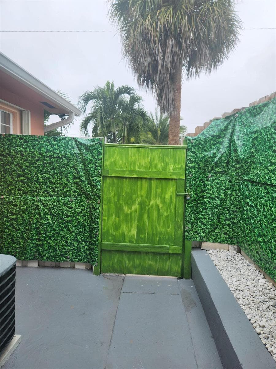 Fenced back yard