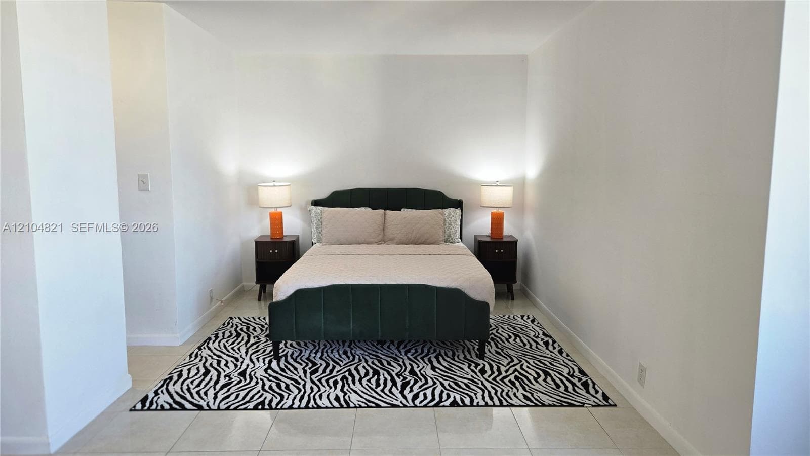Tile flooring throughout