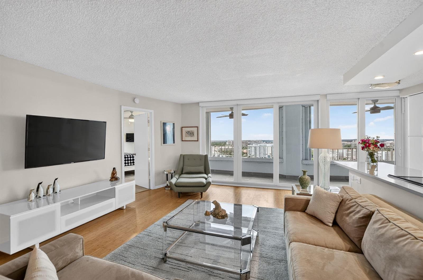 Living Room View Facing Balcony