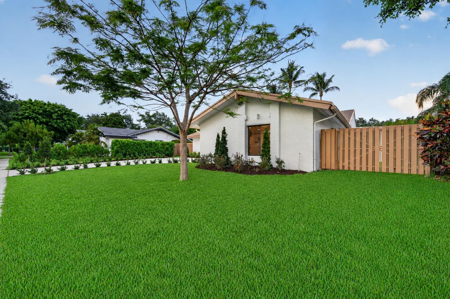 Front yard side shot