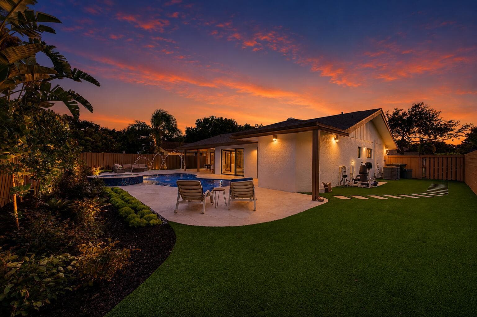 Backyard oasis