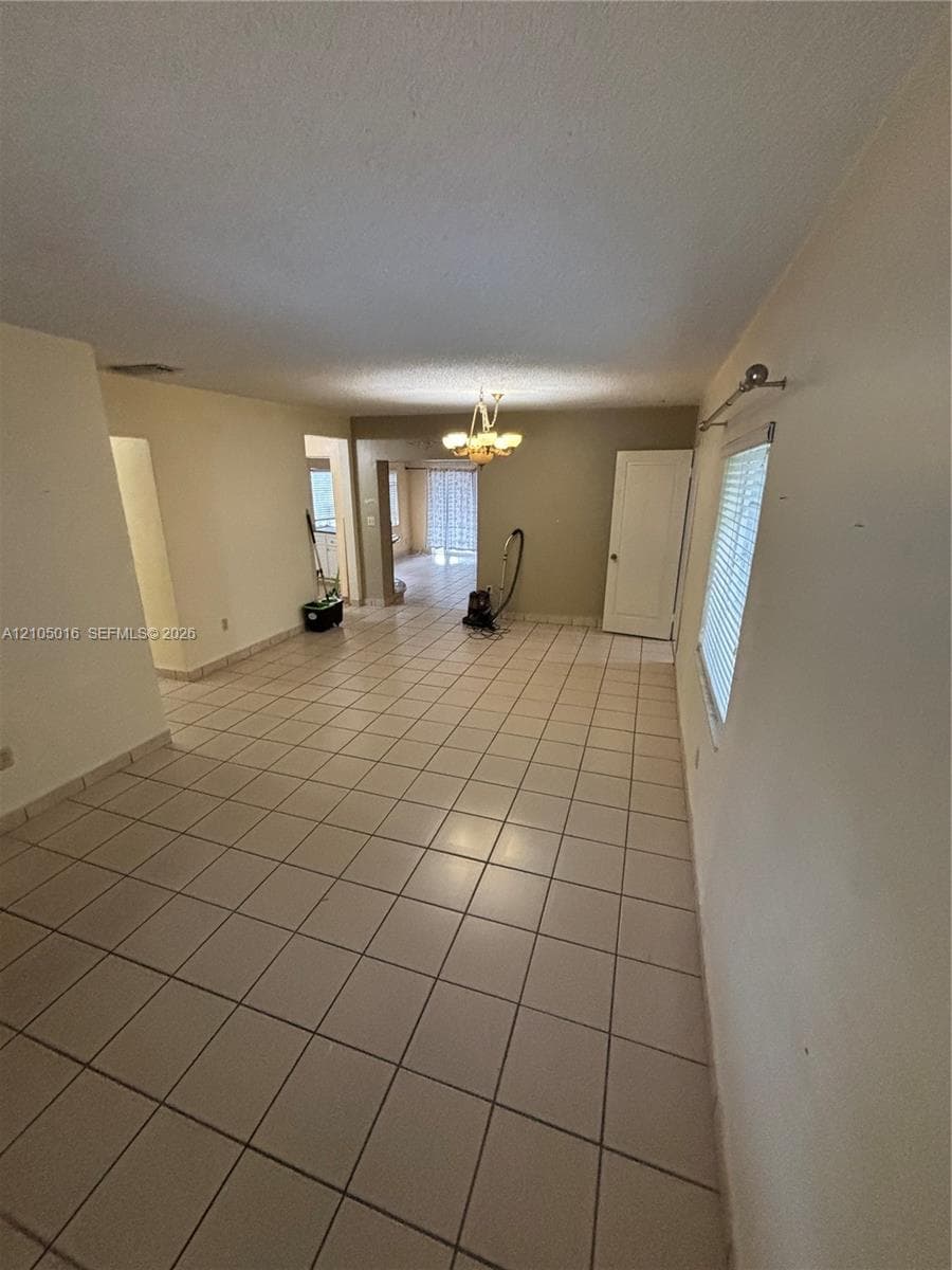Tile flooring throughout