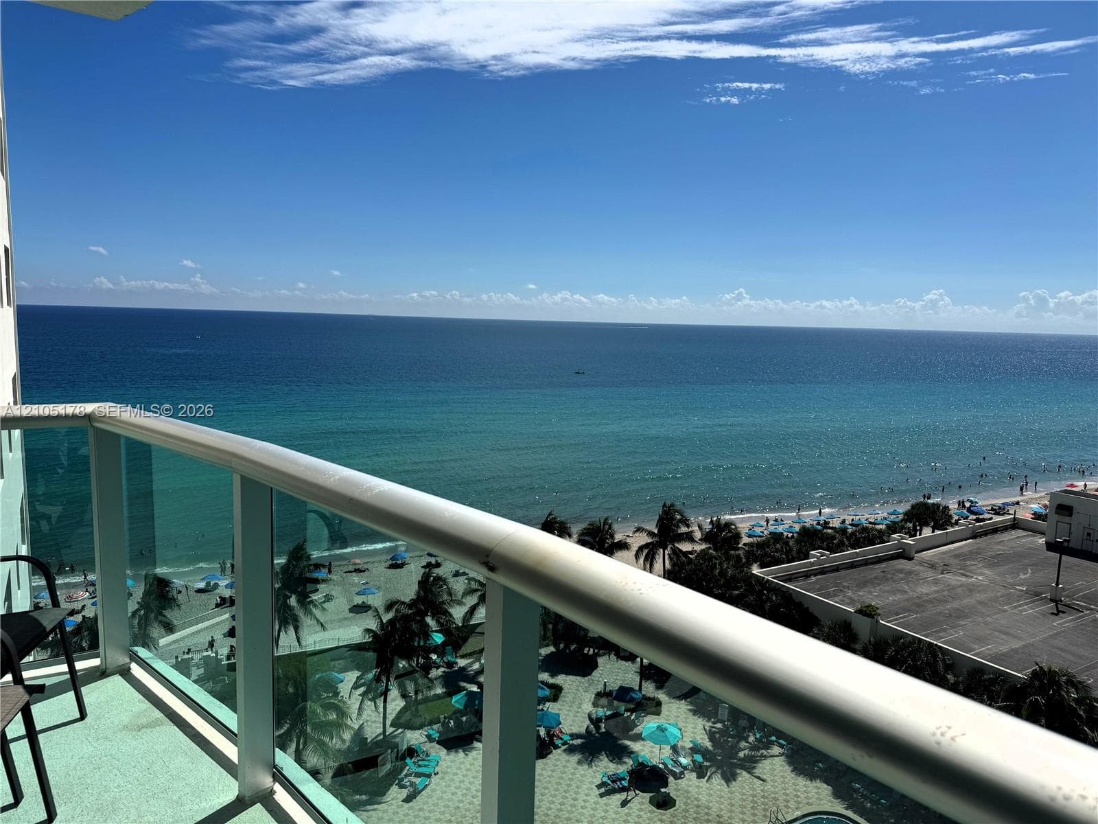 glass balcony view
