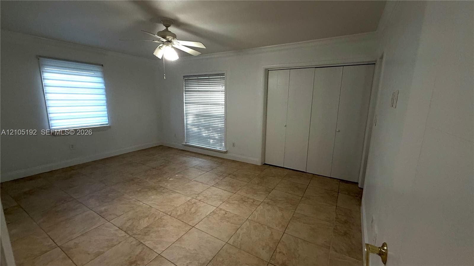 Neutral tile flooring with a matte finish