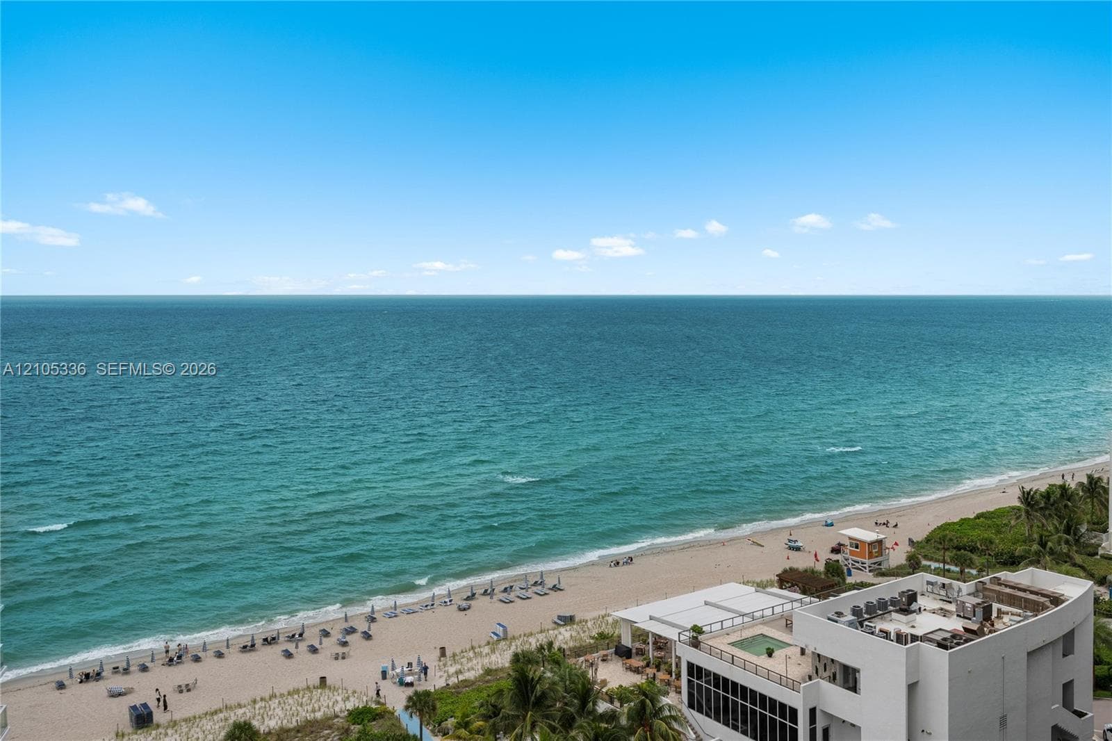 Panoramic ocean frontage featuring expansive sandy shoreline, turquoise waters, and coastal landscape