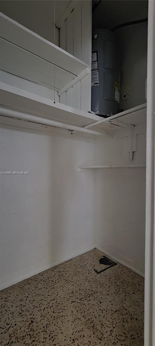 Built-in shelving with hanging rod
