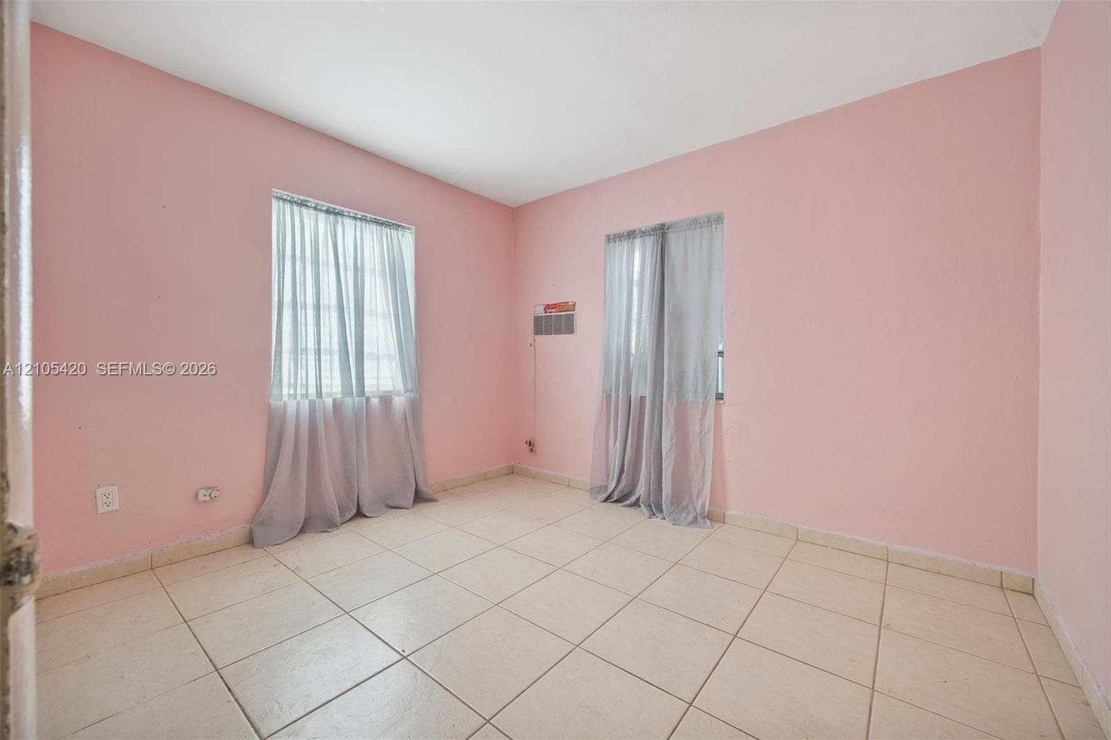 Tile flooring throughout