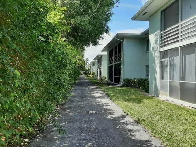 walkway behind unit