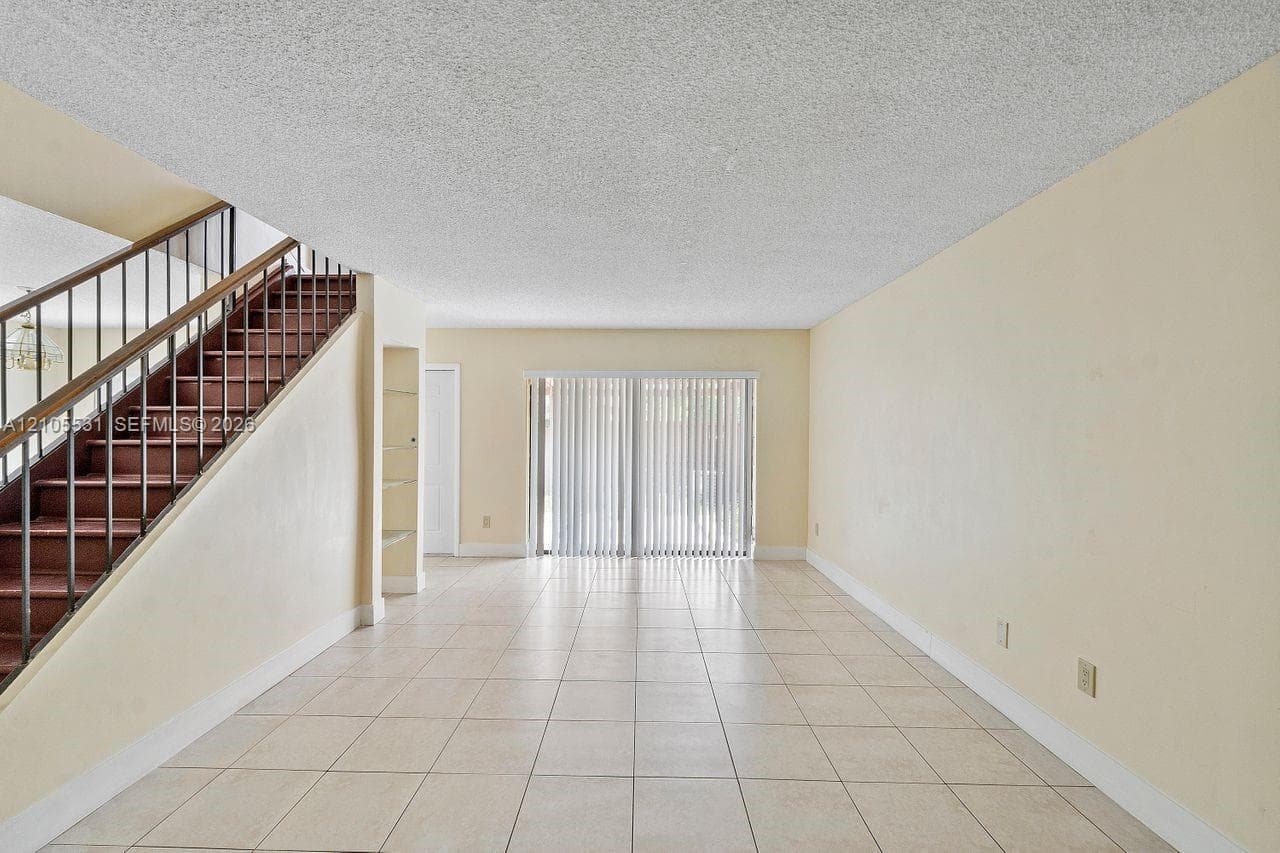 Tiled flooring throughout the main level