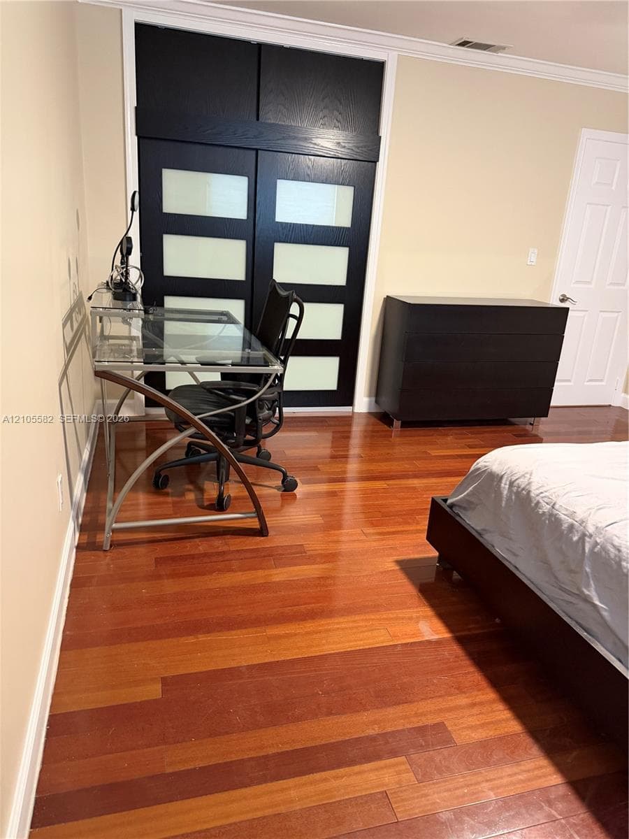 Warm wood-finish flooring throughout