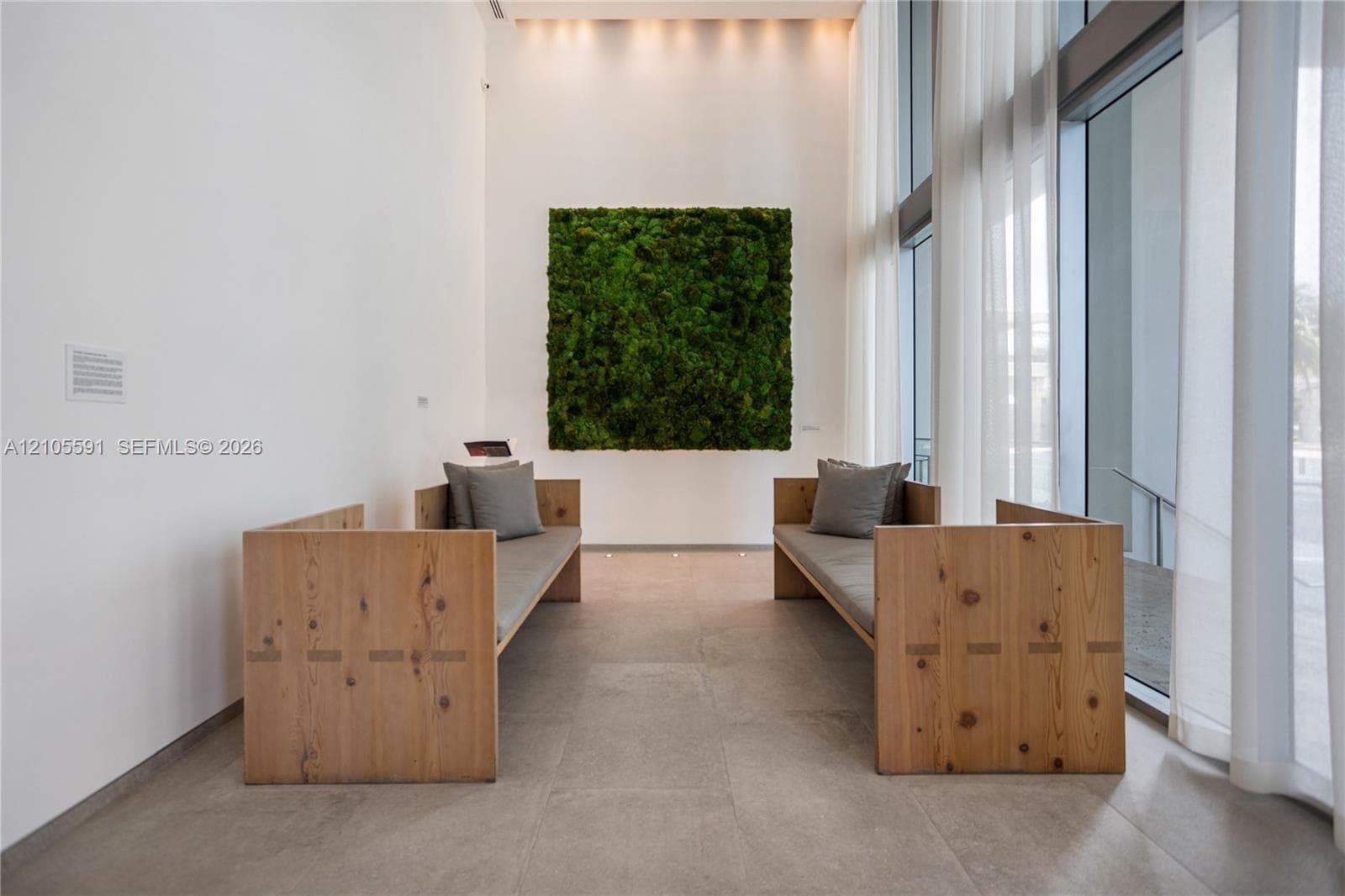 High ceilings complemented by recessed lighting
