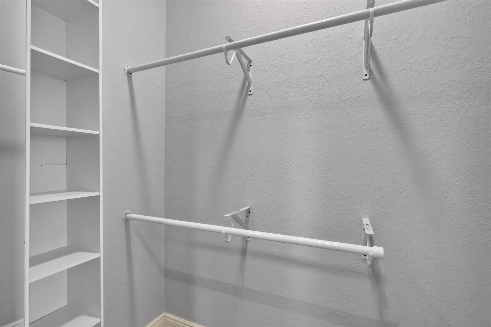Walkin closets in primary bedroom