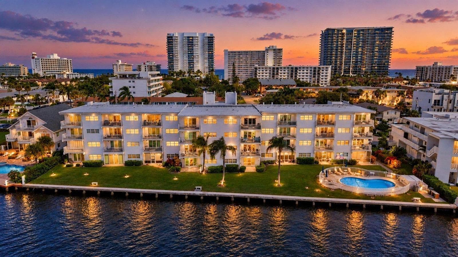 14-web-or-mls-Twilight Aerial Waterfront