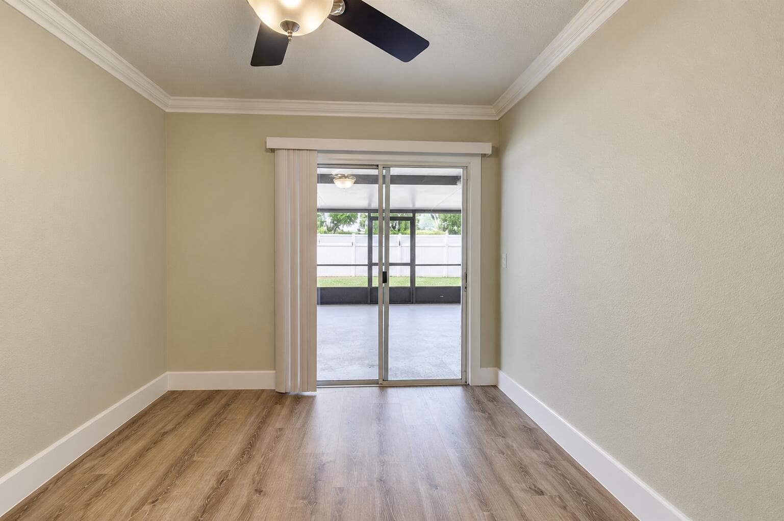 Empty Modern Room with Patio View