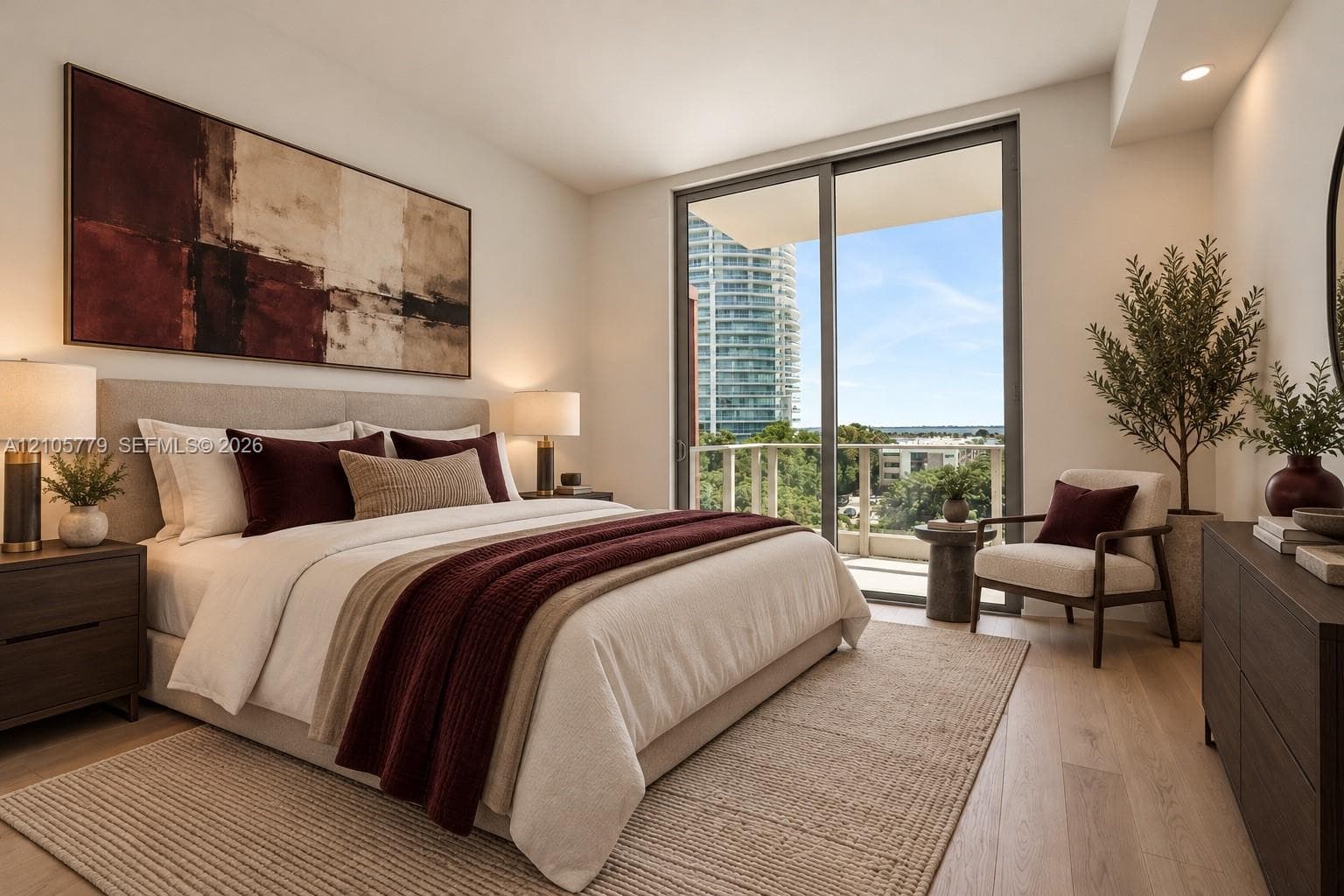 Virtual Staging of the master bedroom