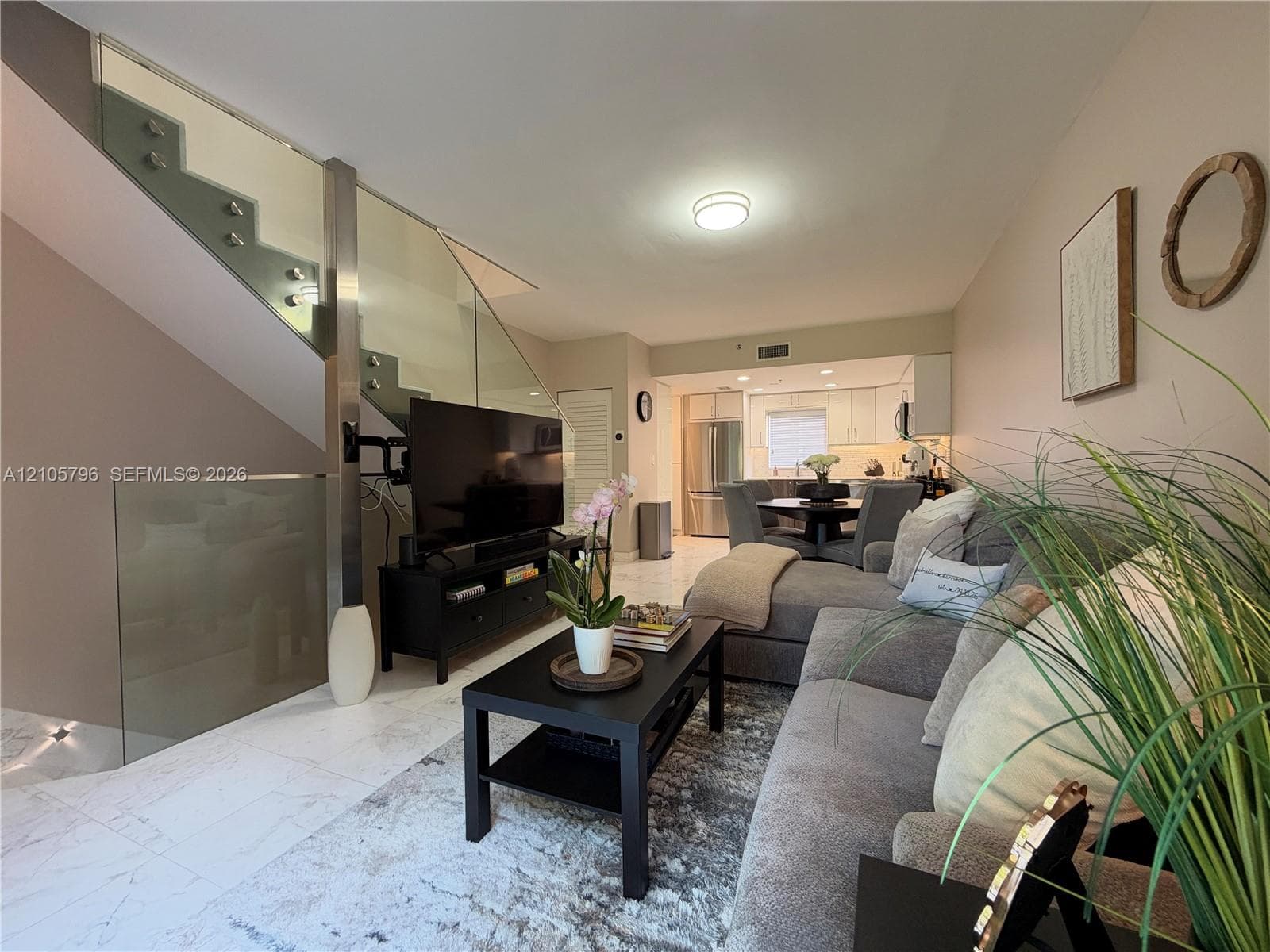 Open living /dining room