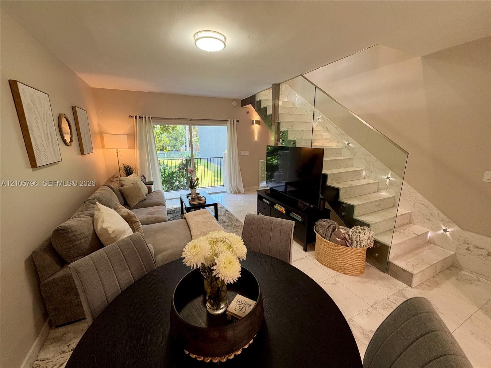 Open living /dining room