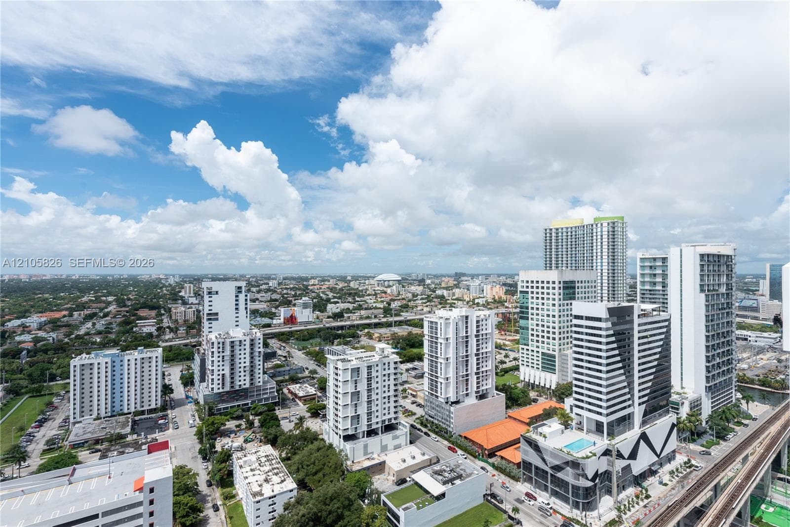 Panoramic cityscape showcasing high-rise architecture and urban infrastructure