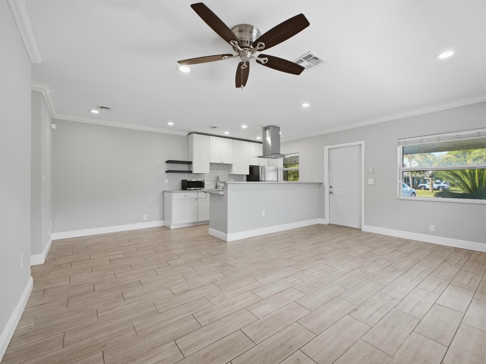 A Living to Dining Kitchen
