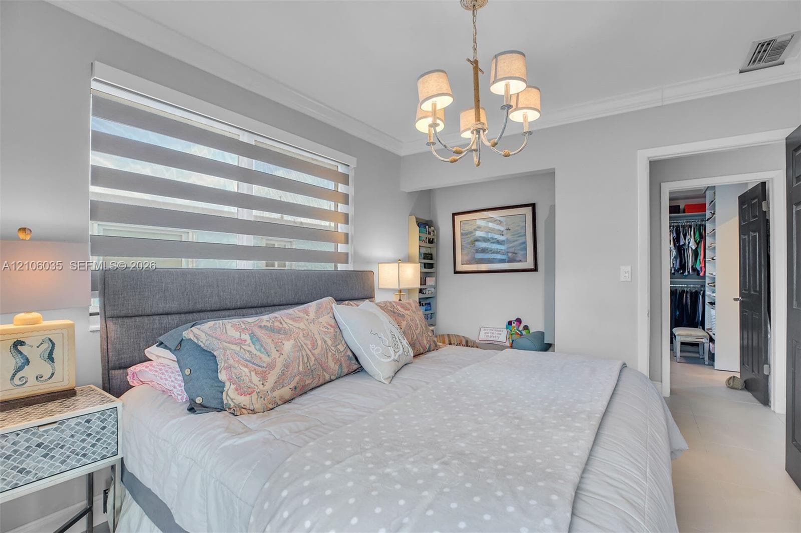 With custom blinds and reading nook