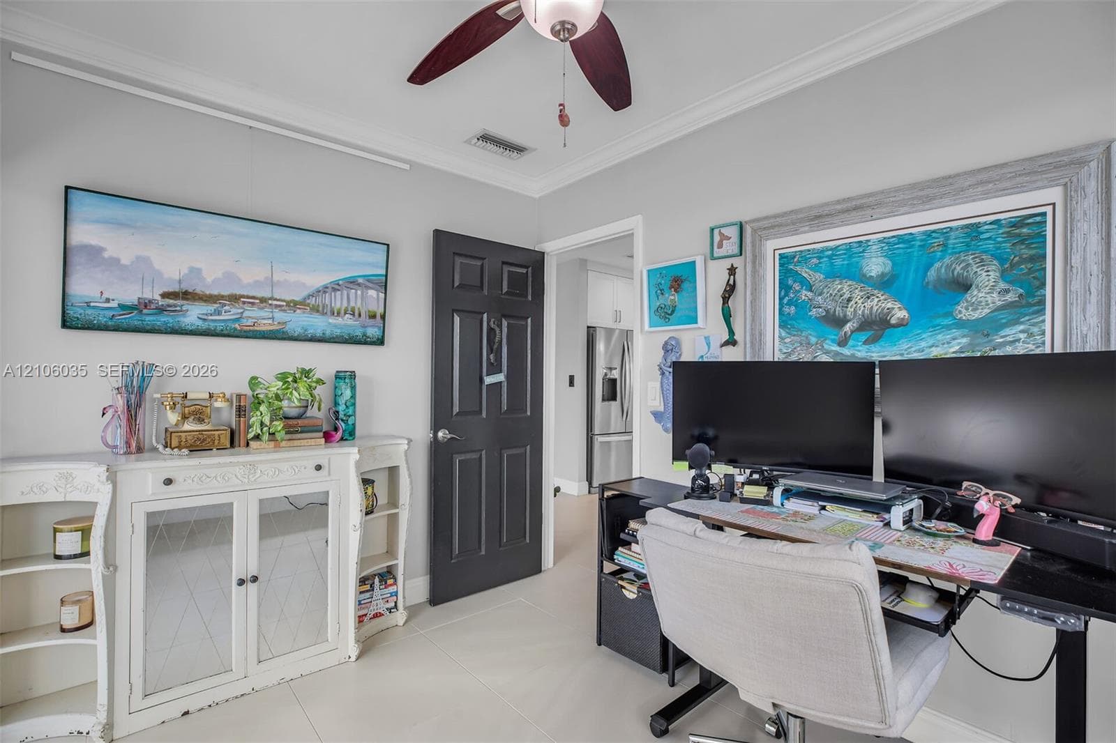 This bedroom is being used as an office