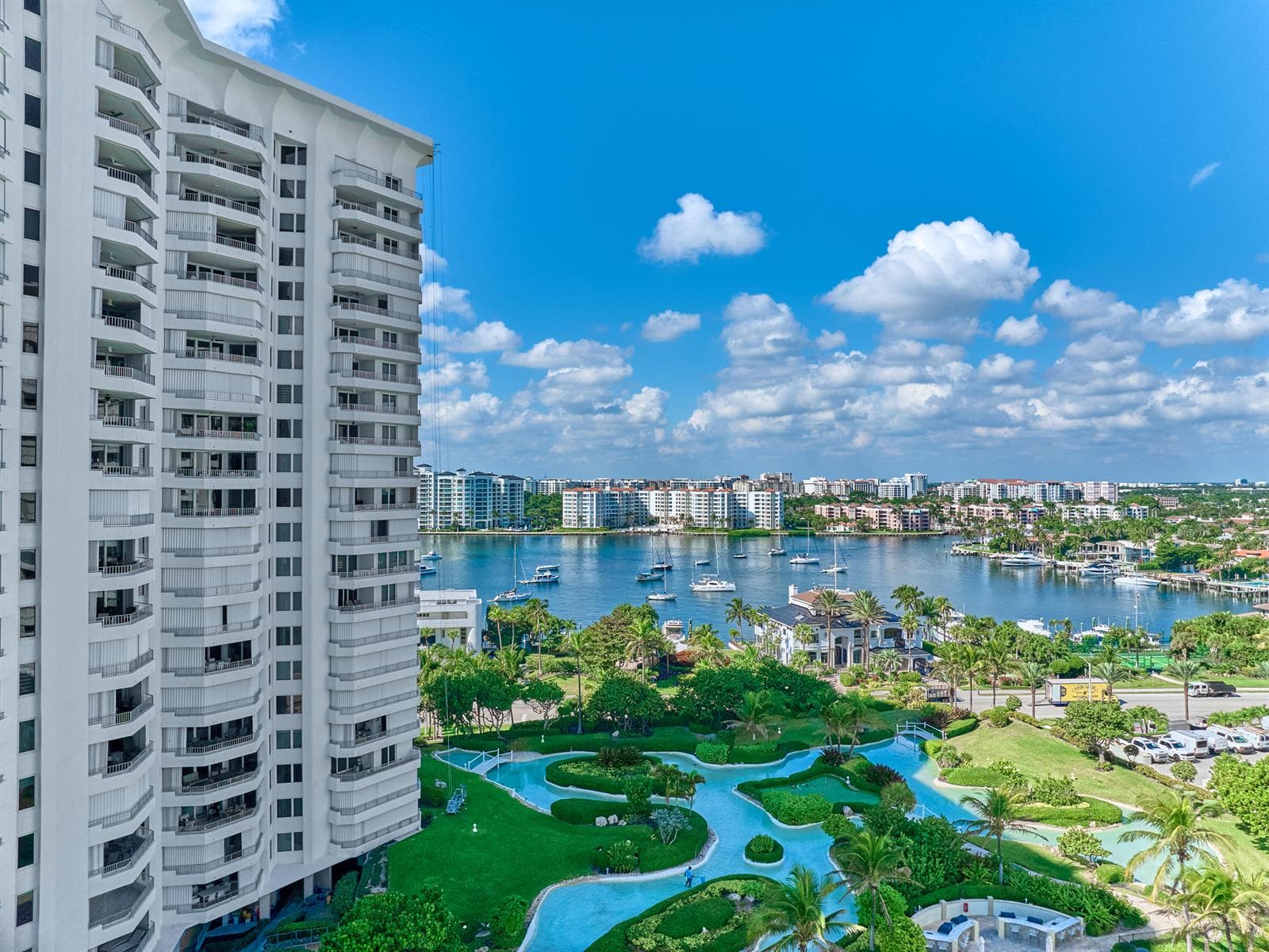 Gardens and Lake view from E