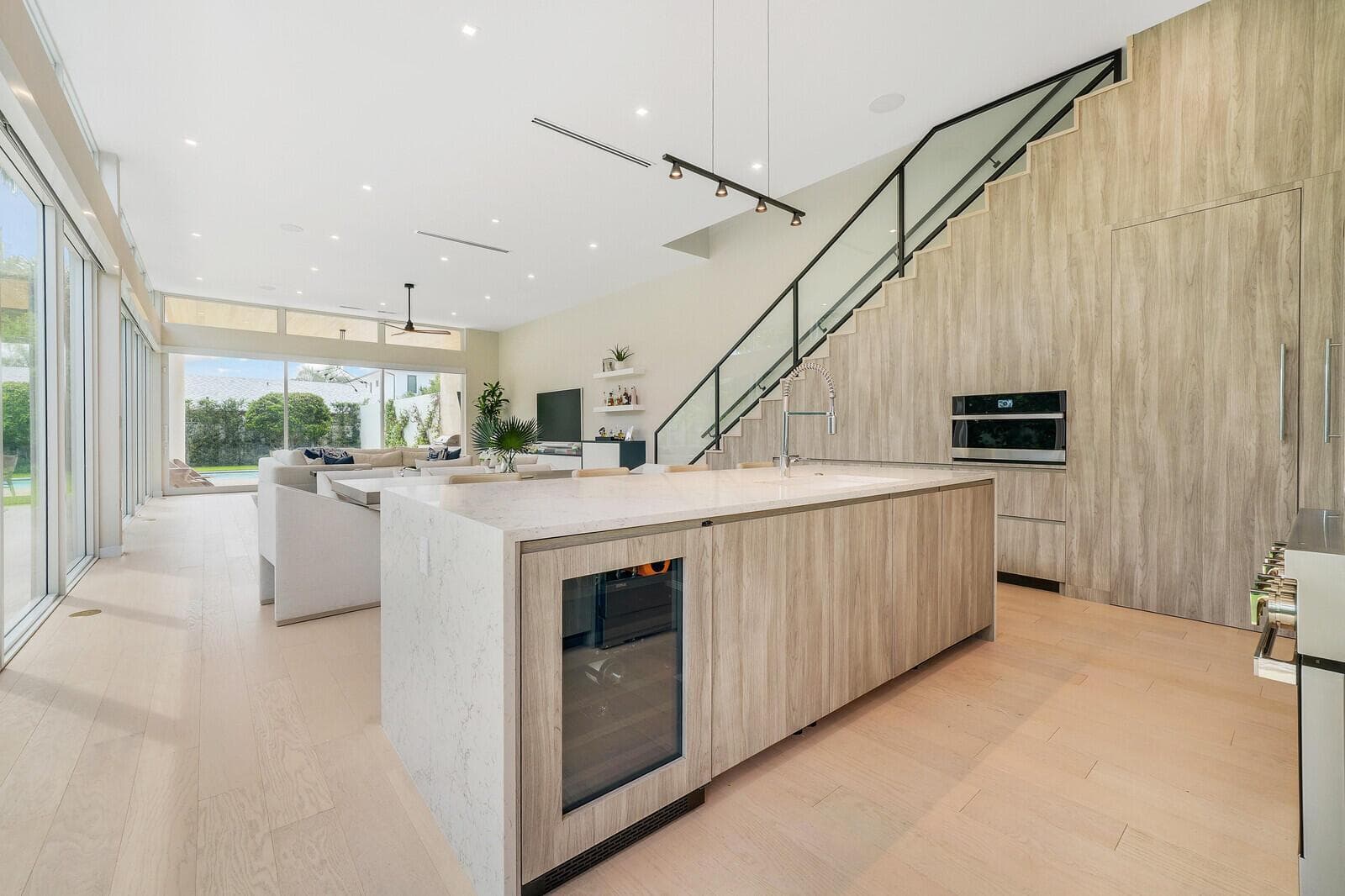 Kitchen Island with Wine Cooler