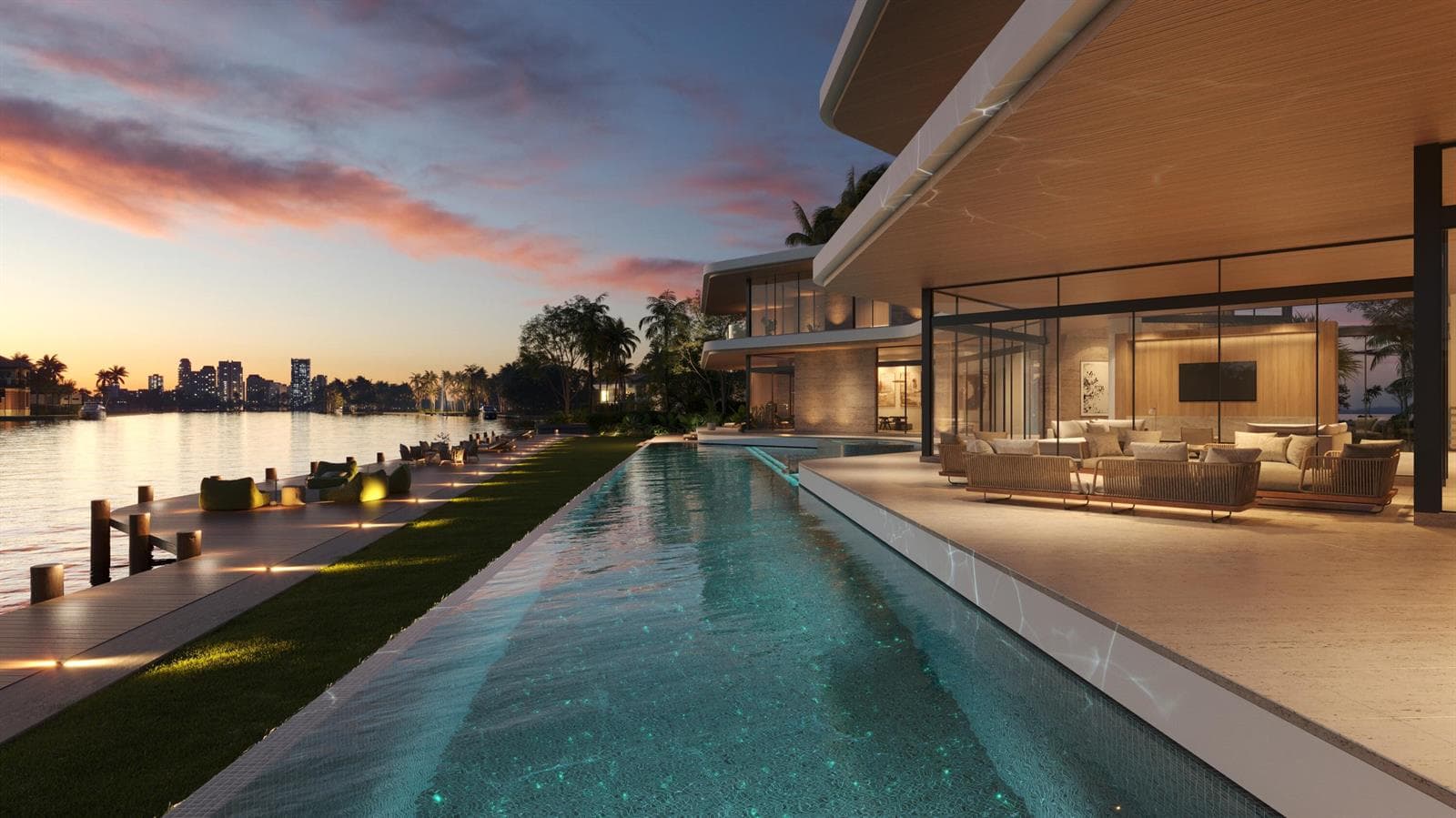 River/City/Pool View