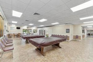 Billiards in clubhouse