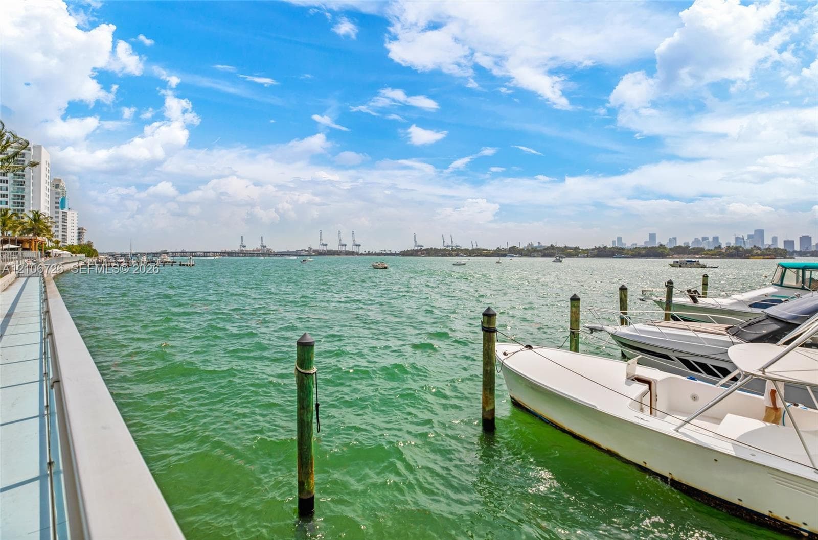 Waterfront bulkhead with structural pilings and direct deep-water access