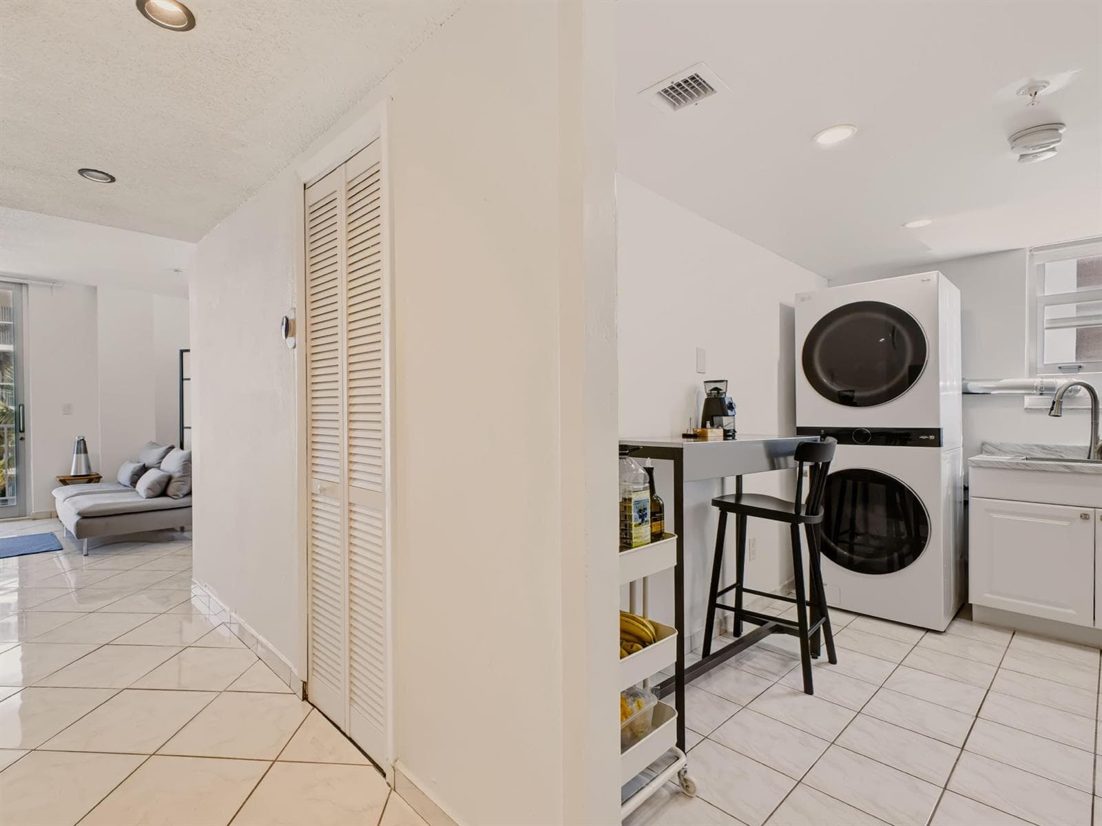 Foyer to Kitchen Living