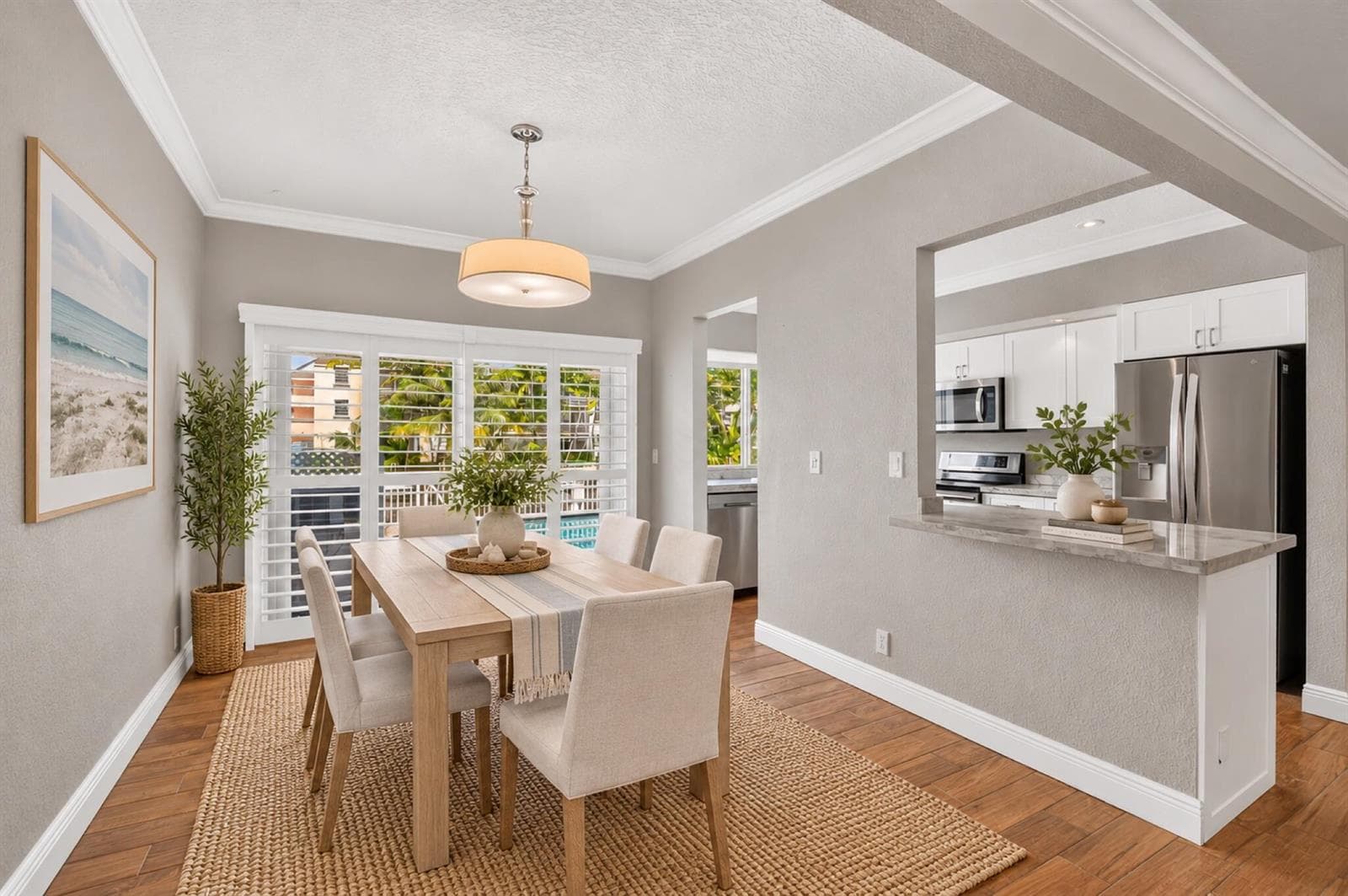 Virtually Staged Dining Room