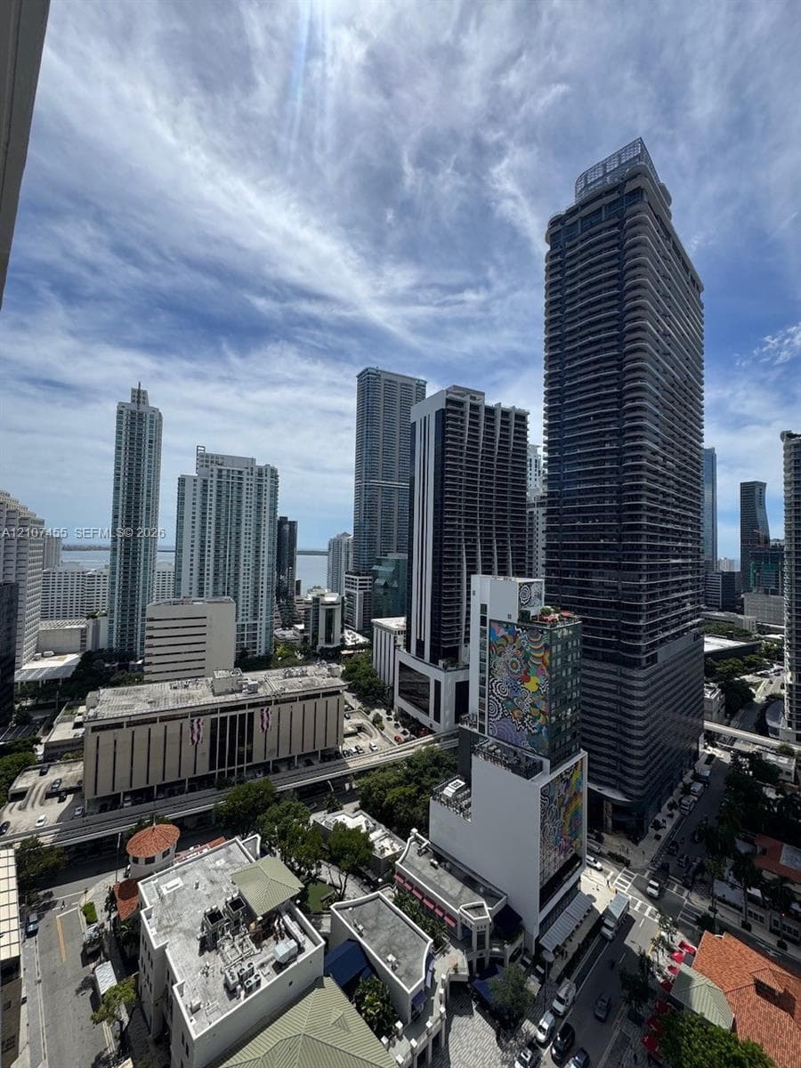 Elevated metropolitan skyline scenery featuring high-rise architecture and dense urban infrastructure