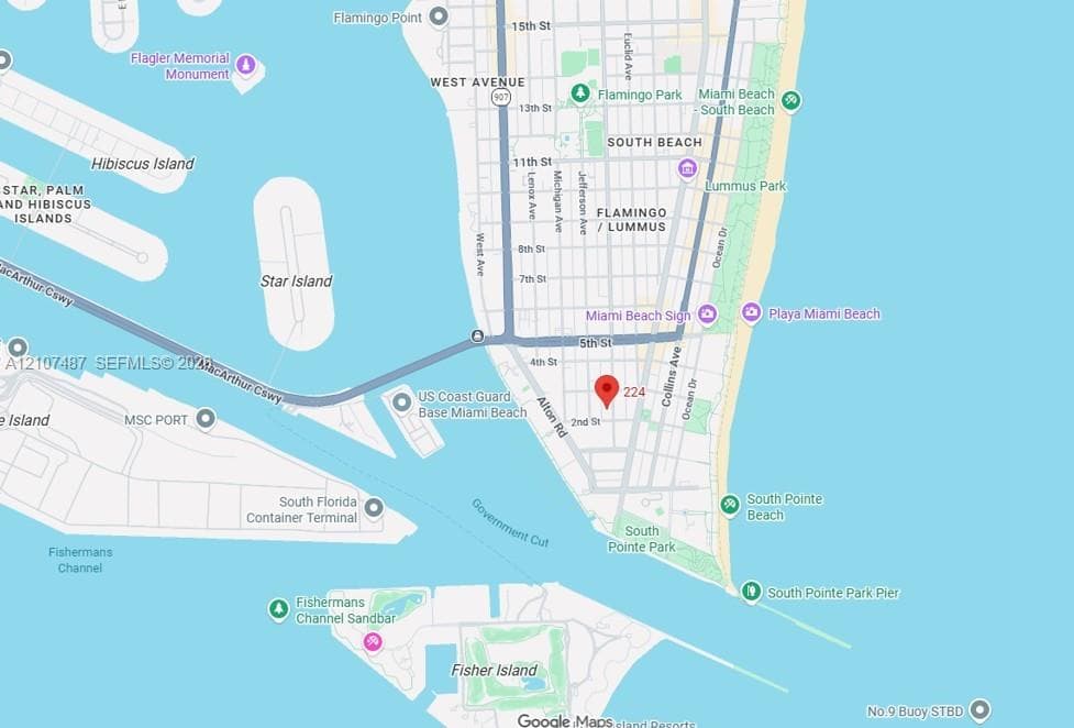 Geographic Map. Identifying the location of the property within the city grid