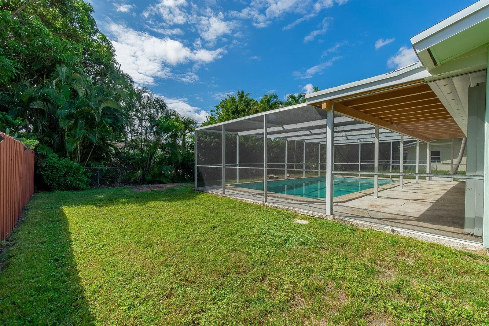 Fenced yard