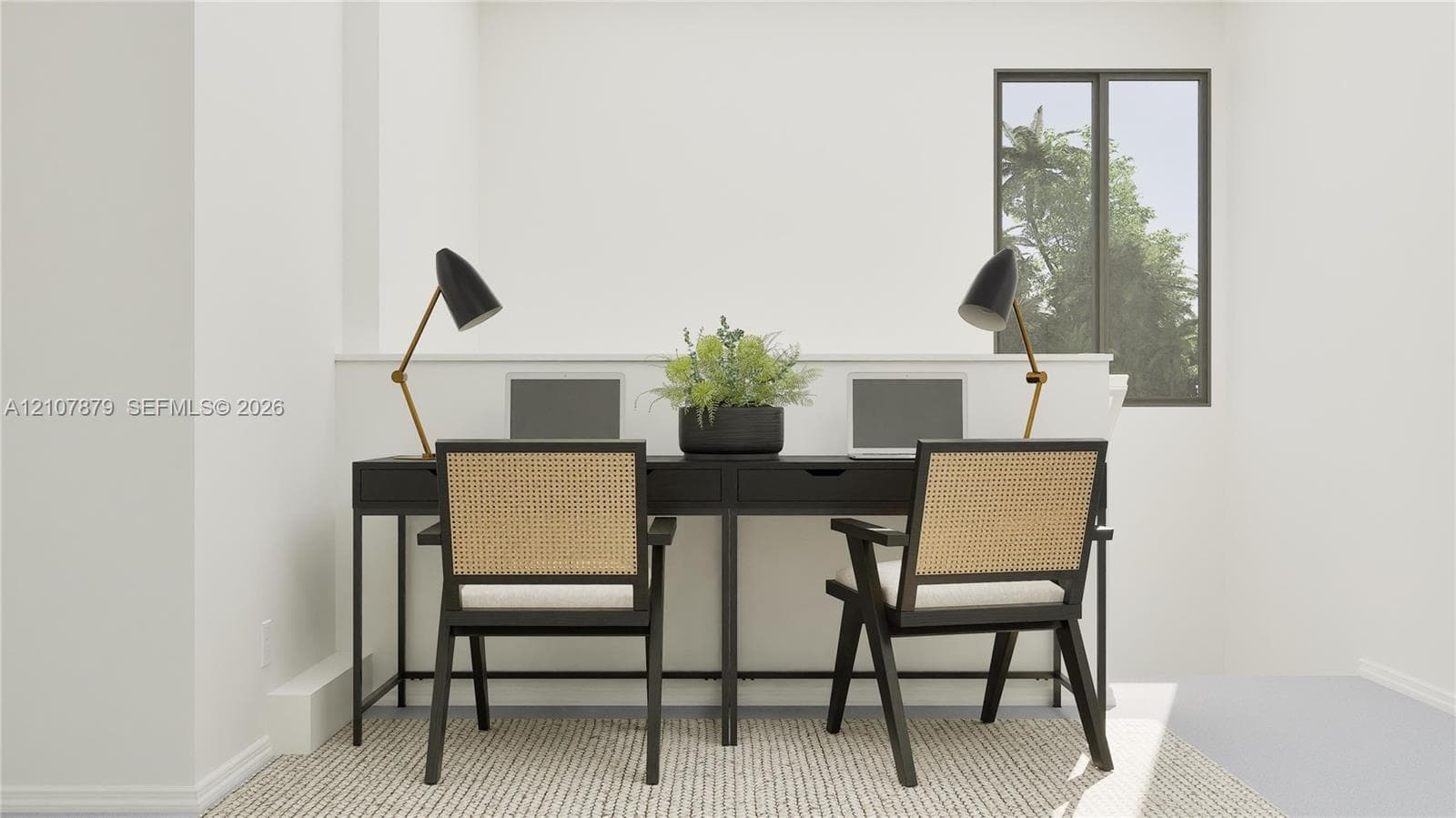 Upstairs is an intimate loft space that can host a work desk for studying and homework, as it’s shown here.